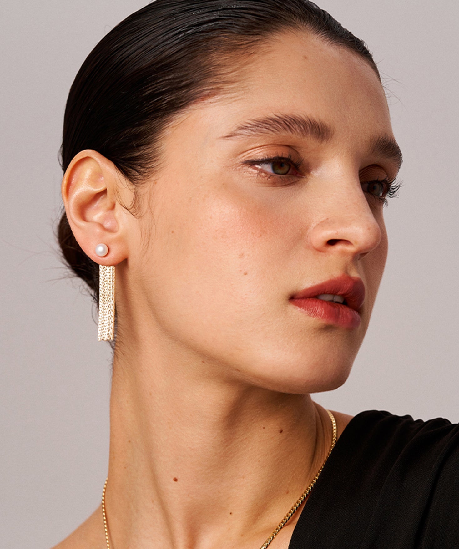 Elegant Pearl and 18K Gold Plated Sterling Silver Tassel Drop Earrings | Women's Jewelry | MaiaMina