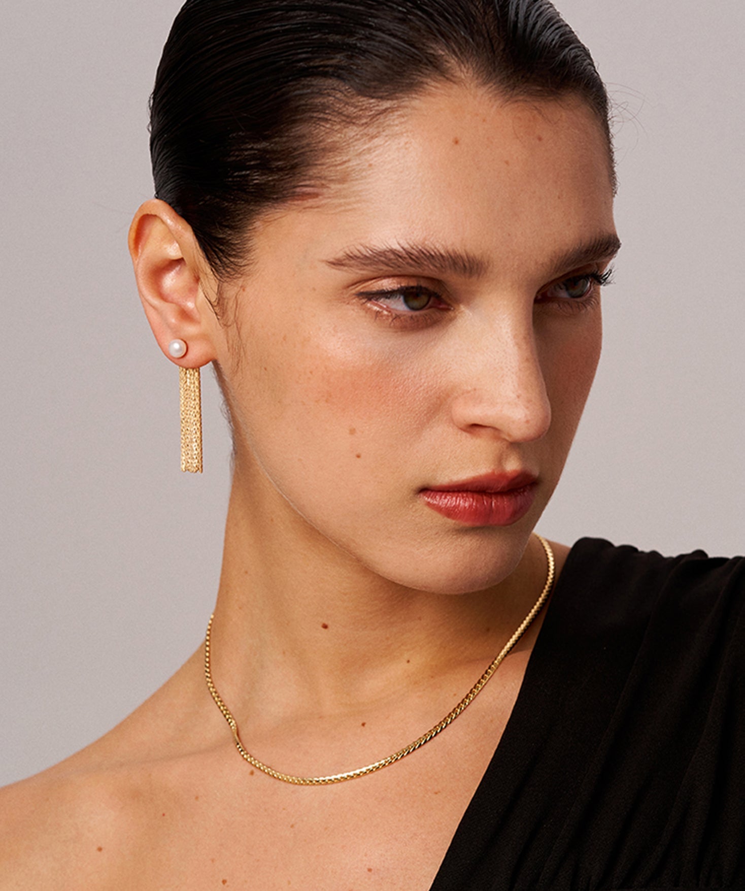 Elegant Pearl and 18K Gold Plated Sterling Silver Tassel Drop Earrings | Women's Jewelry | MaiaMina