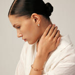 Siva Gemstone Pave Snake Stud Earrings | 18K Gold Vermeil | MaiaMina