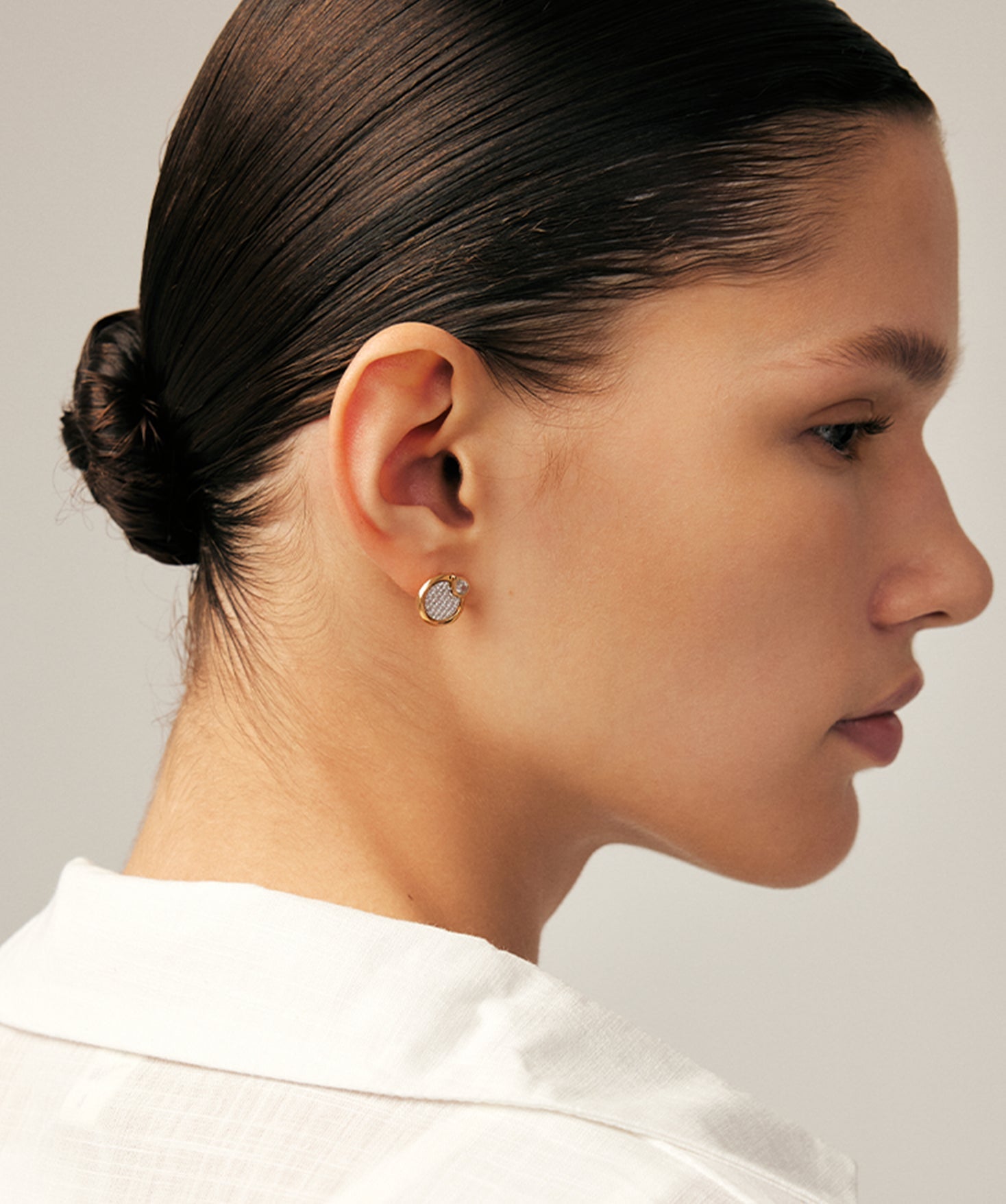 Siva Gemstone Pave Snake Stud Earrings | 18K Gold Vermeil | MaiaMina