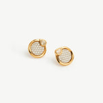 Siva Gemstone Pave Snake Stud Earrings | 18K Gold Vermeil | MaiaMina