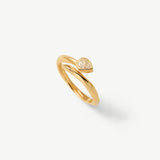 Gold Snake Open Ring Adjustable – Siva Collection | MaiaMina