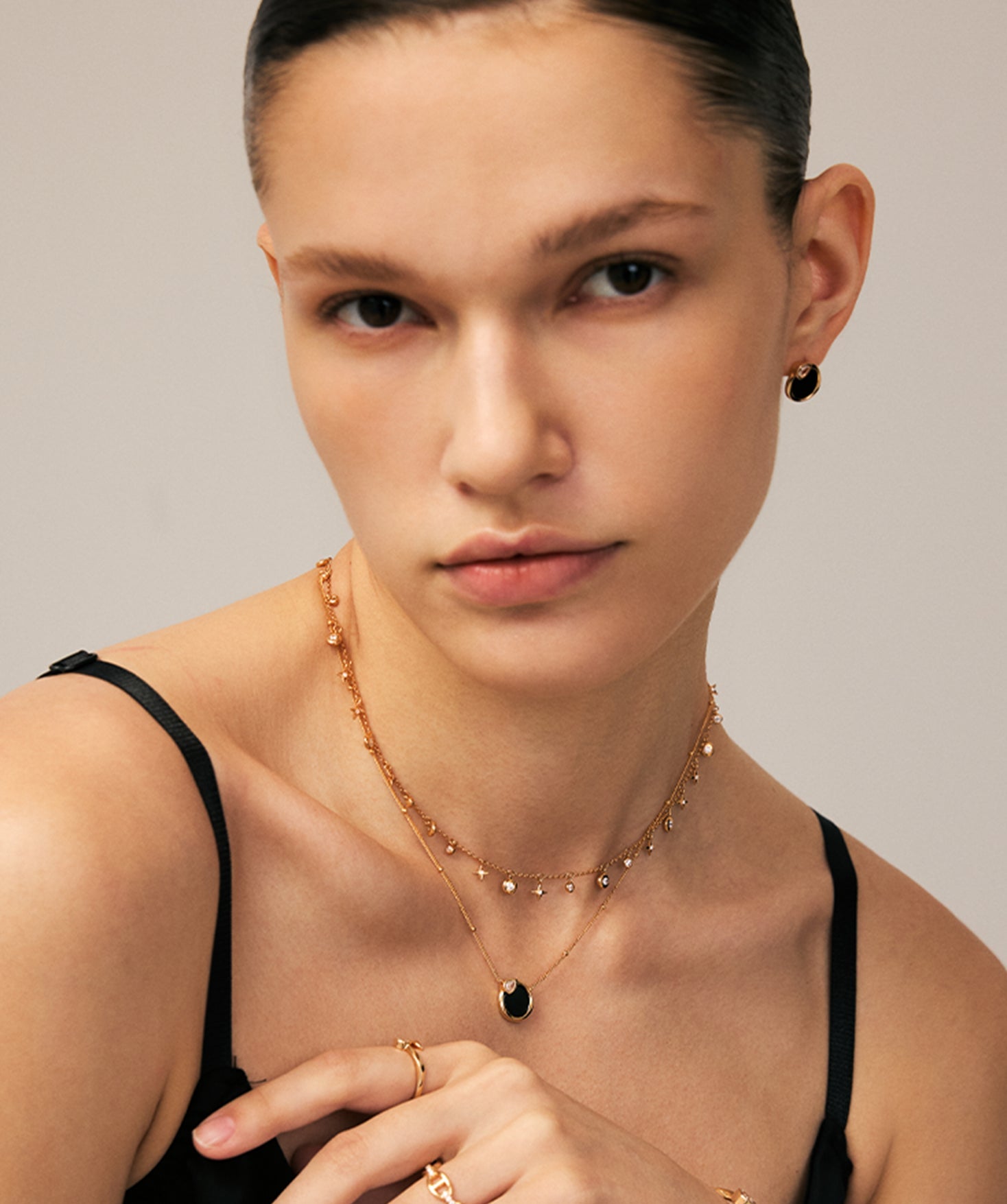 Black Onyx Snake Pendant Necklace – 18K Gold Vermeil Jewelry | MaiaMina