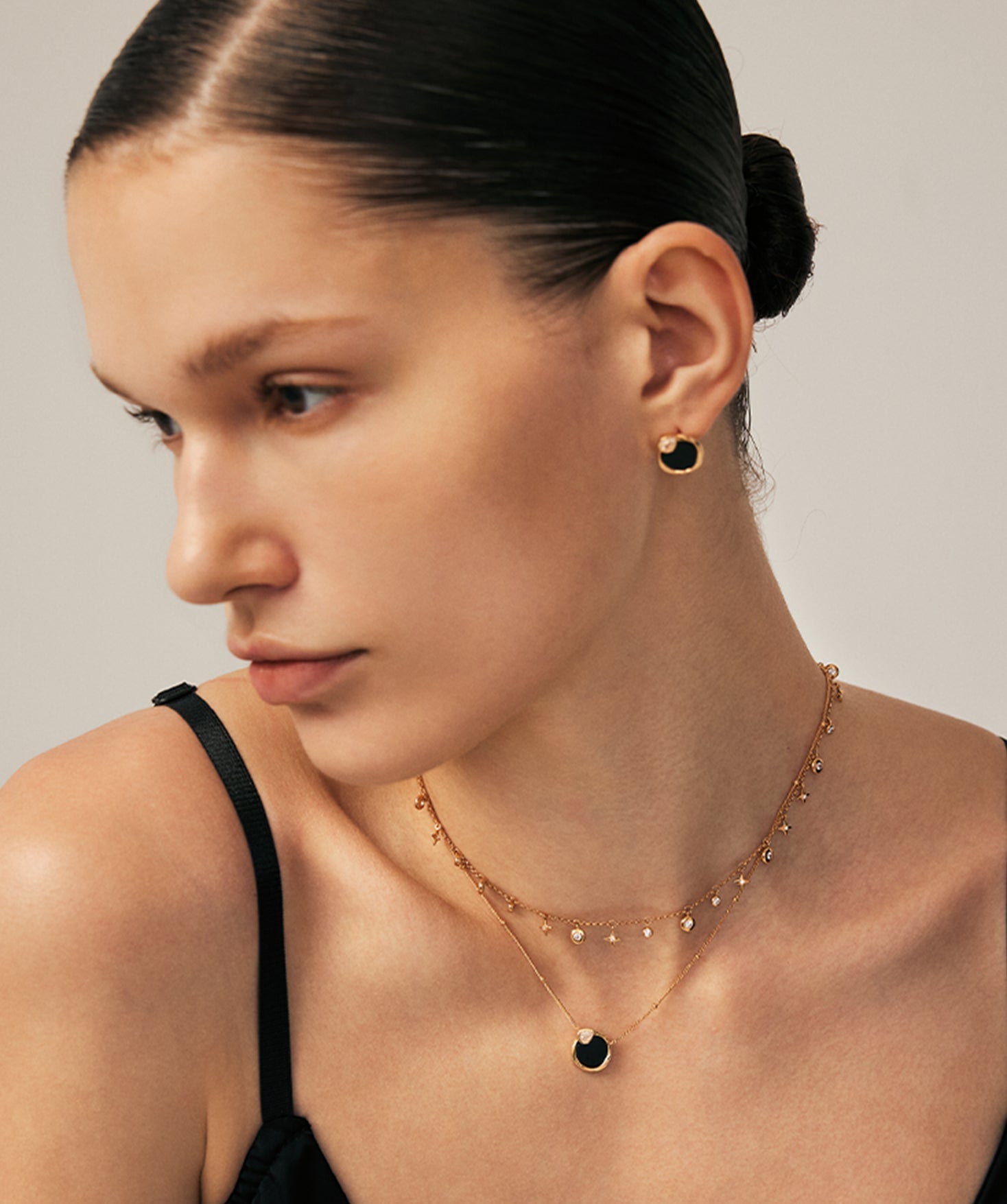 Black Onyx Snake Pendant Necklace – 18K Gold Vermeil Jewelry | MaiaMina
