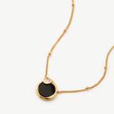 Black Onyx Snake Pendant Necklace – 18K Gold Vermeil Jewelry | MaiaMina