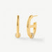 18K Gold Plated Mariner Hoop Earrings with Pave Diamonds – Contemporary Nautical Jewelry | MaiaMina