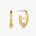 18K Gold Plated Mariner Hoop Earrings with Pave Diamonds – Contemporary Nautical Jewelry | MaiaMina