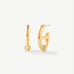 18K Gold Plated Mariner Hoop Earrings with Pave Diamonds – Contemporary Nautical Jewelry | MaiaMina