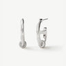 925 Sterling Silver Mariner Hoop Earrings with Pave Diamonds – Contemporary Nautical Jewelry | MaiaMina