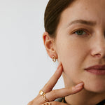 18K Gold Plated Mariner Stud Earrings – Elegant Nautical Design | MaiaMina