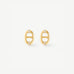 18K Gold Plated Mariner Stud Earrings – Elegant Nautical Design | MaiaMina