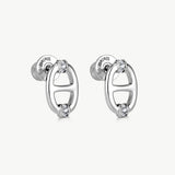 925 Sterling Silver Mariner Stud Earrings – Elegant Nautical Design | MaiaMina