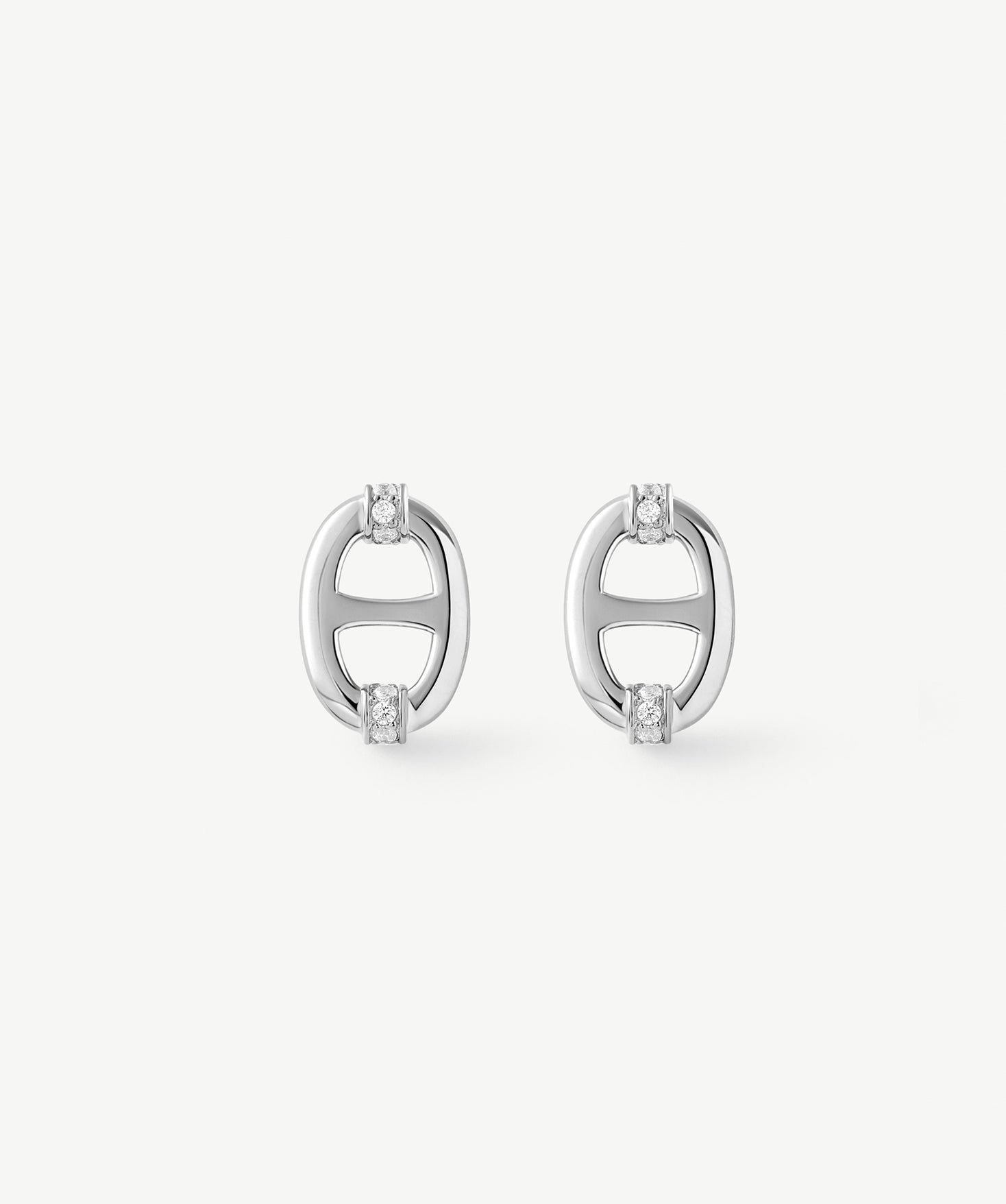 925 Sterling Silver Mariner Stud Earrings – Elegant Nautical Design | MaiaMina
