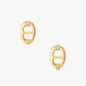 18K Gold Plated Mariner Stud Earrings – Elegant Nautical Design | MaiaMina