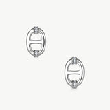 925 Sterling Silver Mariner Stud Earrings – Elegant Nautical Design | MaiaMina