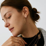 18K Gold Plated Mariner Stud Earrings – Elegant Nautical Design | MaiaMina