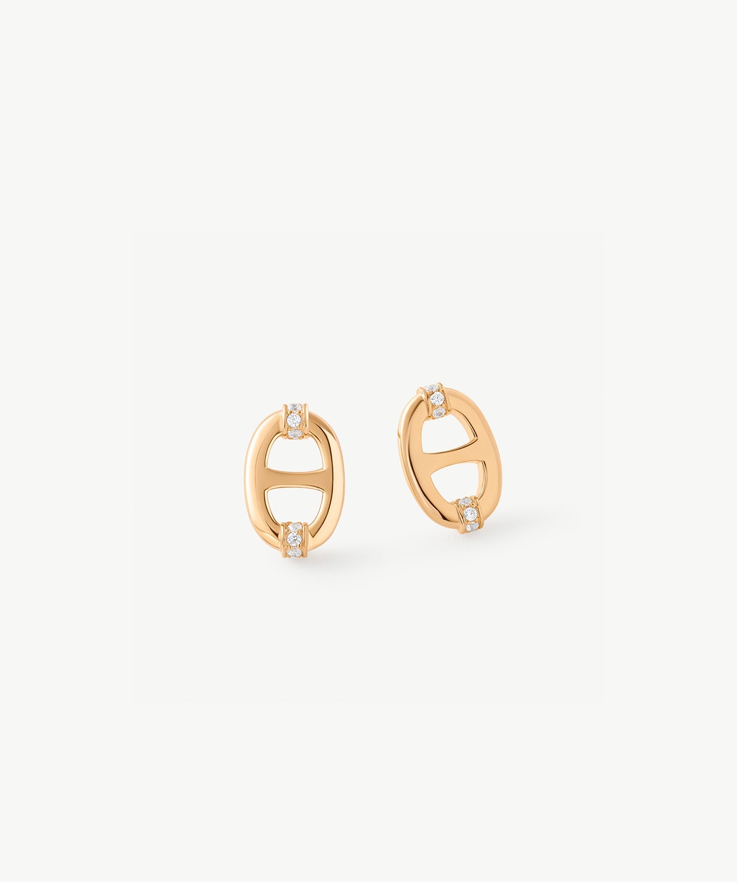 18K Gold Plated Mariner Stud Earrings – Elegant Nautical Design | MaiaMina