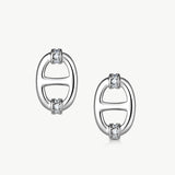 925 Sterling Silver Mariner Stud Earrings – Elegant Nautical Design | MaiaMina