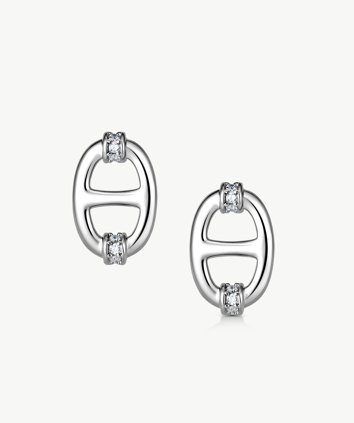 925 Sterling Silver Mariner Stud Earrings – Elegant Nautical Design | MaiaMina