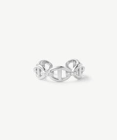 Vero Pave Mariner Chain Adjustable Ring