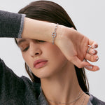 Silver Pave Mariner Chain Bracelet – Rhodium-Plated | MaiaMina