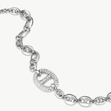 Silver Pave Mariner Chain Bracelet – Rhodium-Plated | MaiaMina