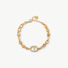 Gold Mariner Chain Bracelet with Pavé Link – 18ct Gold Plated Jewelry | MaiaMina