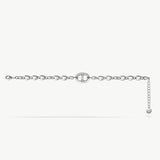 Silver Pave Mariner Chain Bracelet – Rhodium-Plated | MaiaMina