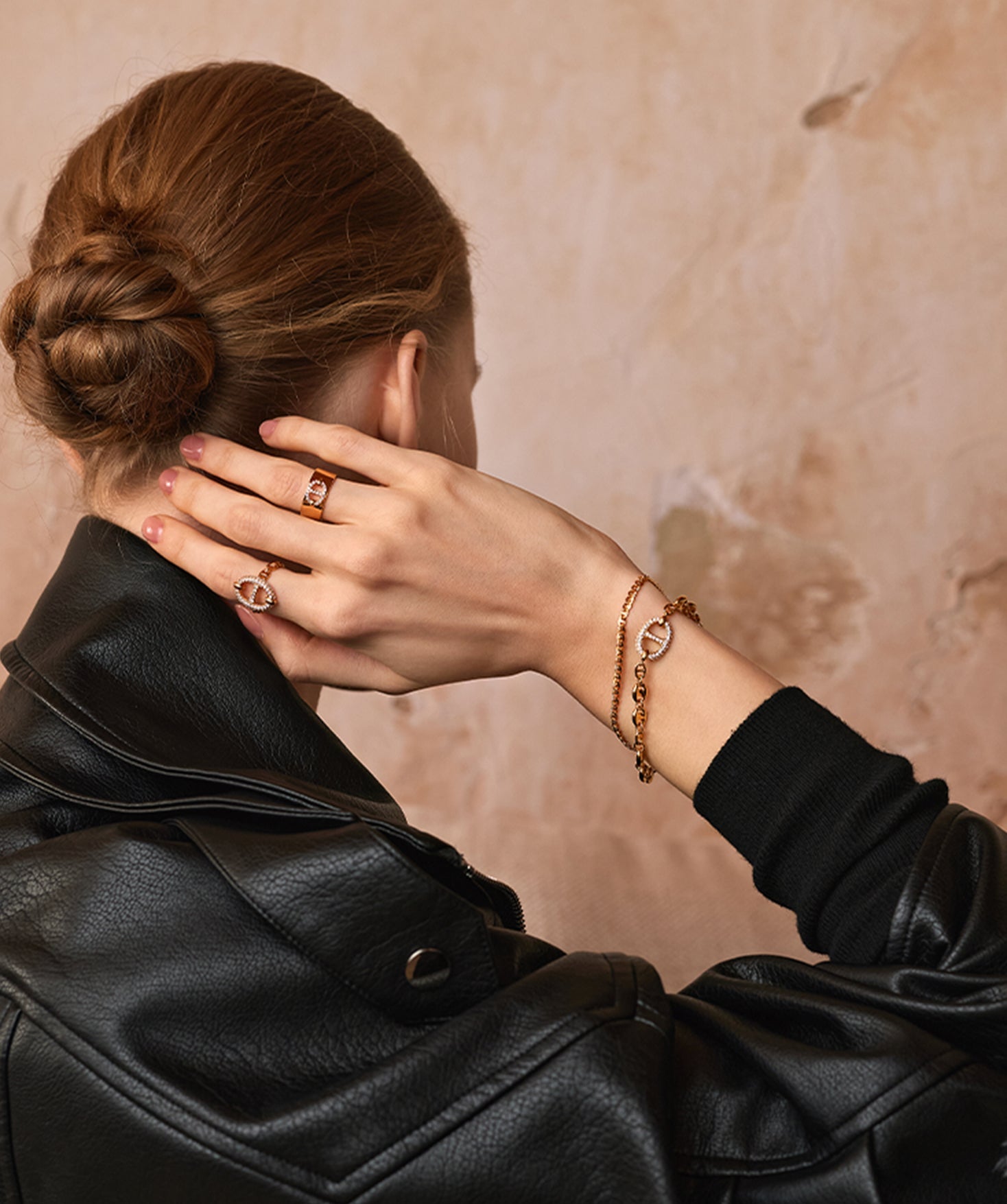 Gold Mariner Chain Bracelet with Pavé Link – 18ct Gold Plated Jewelry | MaiaMina