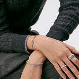 Silver Pave Mariner Chain Bracelet – Rhodium-Plated | MaiaMina