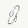 Silver Pave Mariner Chain Bracelet – Rhodium-Plated | MaiaMina