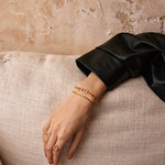 Gold Mariner Chain Bracelet with Pavé Link – 18ct Gold Plated Jewelry | MaiaMina