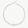 Pavé Mariner Chain Necklace in Silver | Classic Collection – MaiaMina