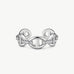 MaiaMina Open Ring Mariner Link CZ Ring Rhodium Plated Sterling Silver Adjustable Vero Collection