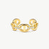 18K Gold Plated Pave Mariner Chain Adjustable Ring with Diamonds – Elegant Nautical Jewelry | MaiaMina