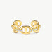 18K Gold Plated Pave Mariner Chain Adjustable Ring with Diamonds – Elegant Nautical Jewelry | MaiaMina