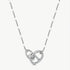 925 Sterling Silver Pave Mariner Interlocking Pendant Necklace – Elegant Geometric Jewelry | MaiaMina