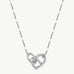 925 Sterling Silver Pave Mariner Interlocking Pendant Necklace – Elegant Geometric Jewelry | MaiaMina