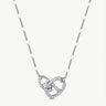 925 Sterling Silver Pave Mariner Interlocking Pendant Necklace – Elegant Geometric Jewelry | MaiaMina