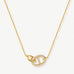18K Gold Plated Pave Mariner Interlocking Pendant Necklace – Elegant Geometric Jewelry | MaiaMina