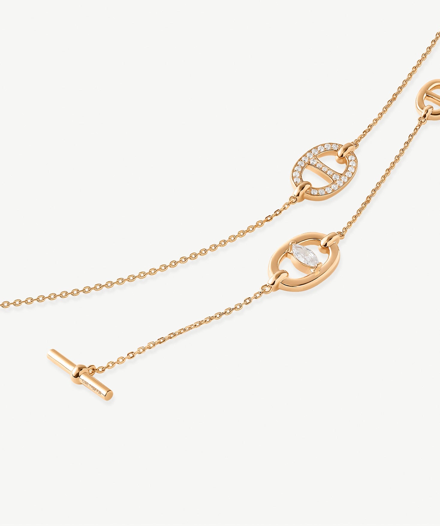18K Gold Plated Mariner Chain Layered Necklace – 120cm Long | MaiaMina