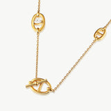 18K Gold Plated Mariner Chain Layered Necklace – 120cm Long | MaiaMina