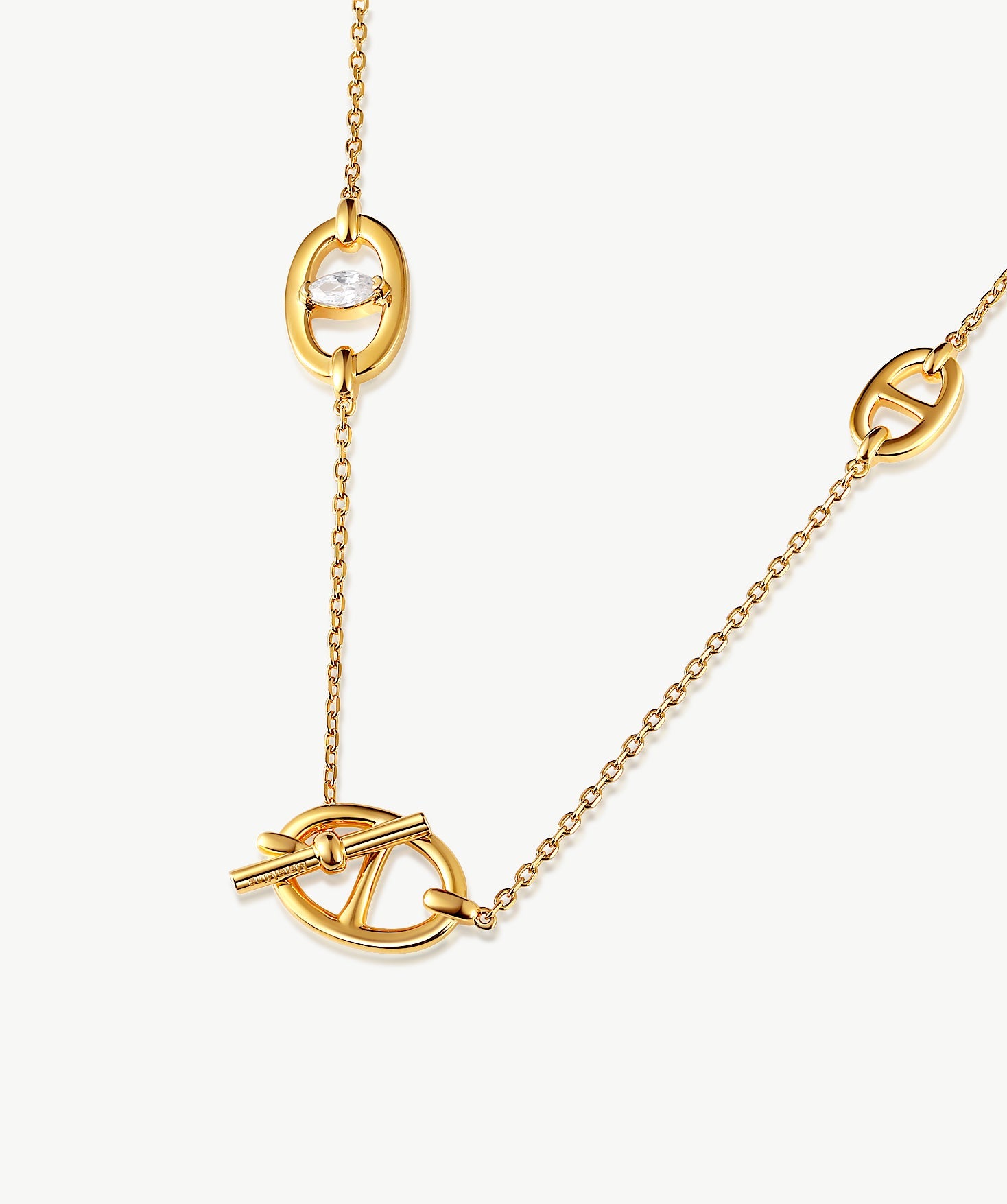 18K Gold Plated Mariner Chain Layered Necklace – 120cm Long | MaiaMina