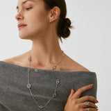 Sterling Silver Mariner Chain Layered Necklace – 120cm Long | MaiaMina