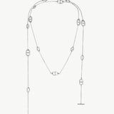 Sterling Silver Mariner Chain Layered Necklace – 120cm Long | MaiaMina
