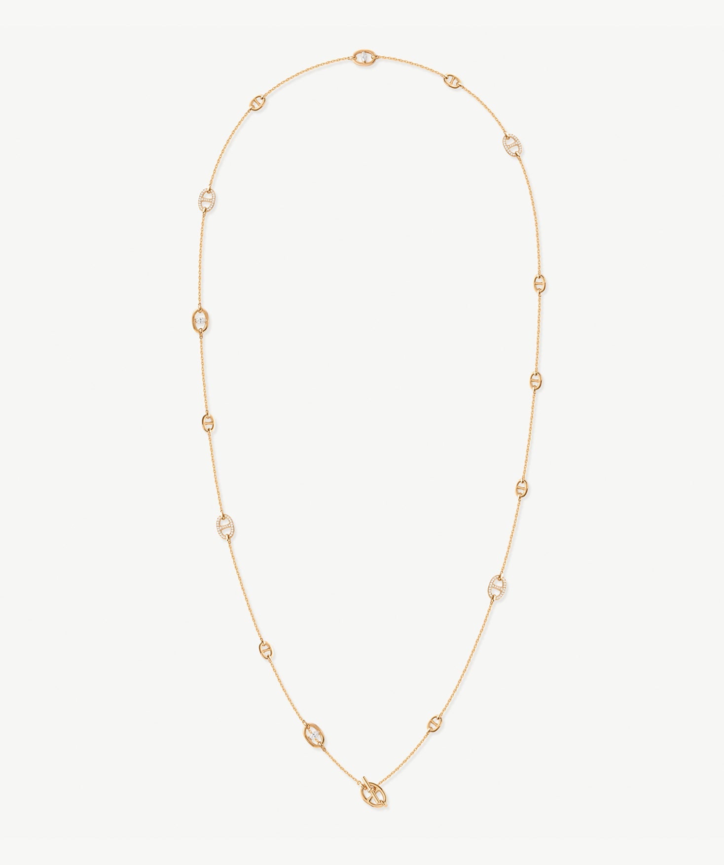 18K Gold Plated Mariner Chain Layered Necklace – 120cm Long | MaiaMina