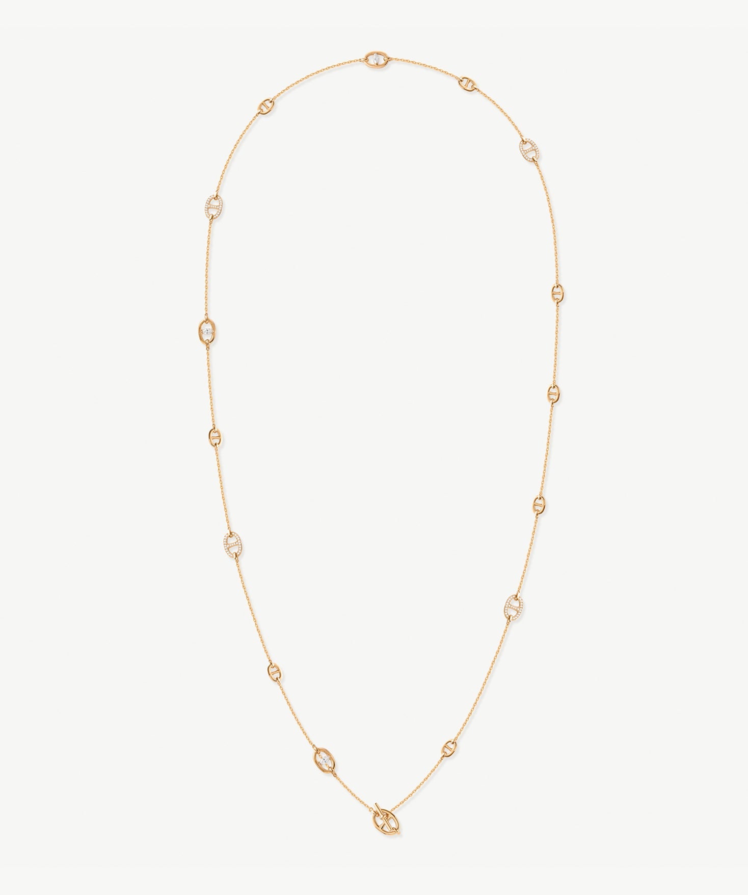 18K Gold Plated Mariner Chain Layered Necklace – 120cm Long | MaiaMina