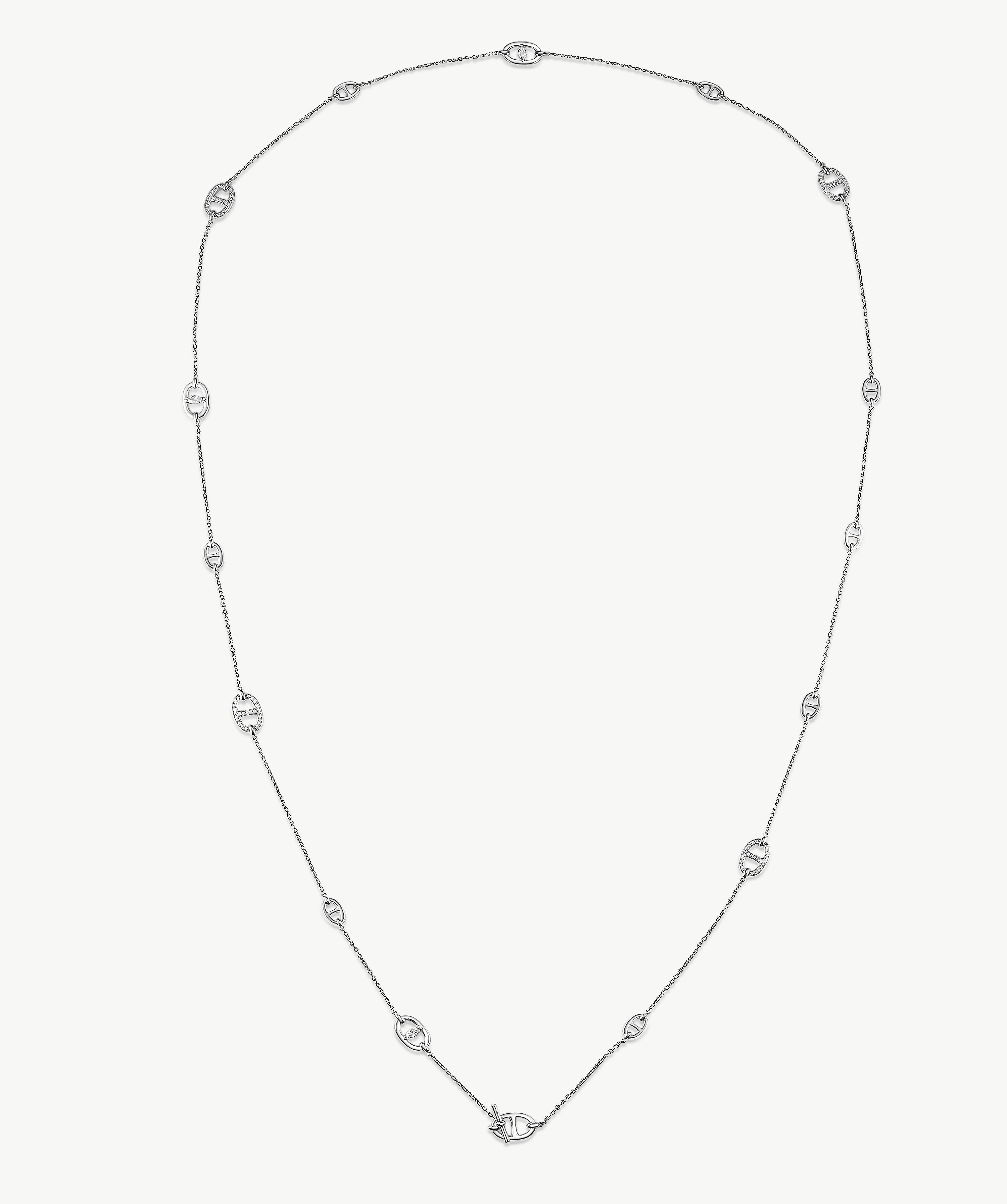 Sterling Silver Mariner Chain Layered Necklace – 120cm Long | MaiaMina
