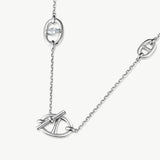 Sterling Silver Mariner Chain Layered Necklace – 120cm Long | MaiaMina