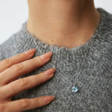 Wilda Sky Blue Topaz Petite Pendant Necklace in Sterling Silver – MaiaMina